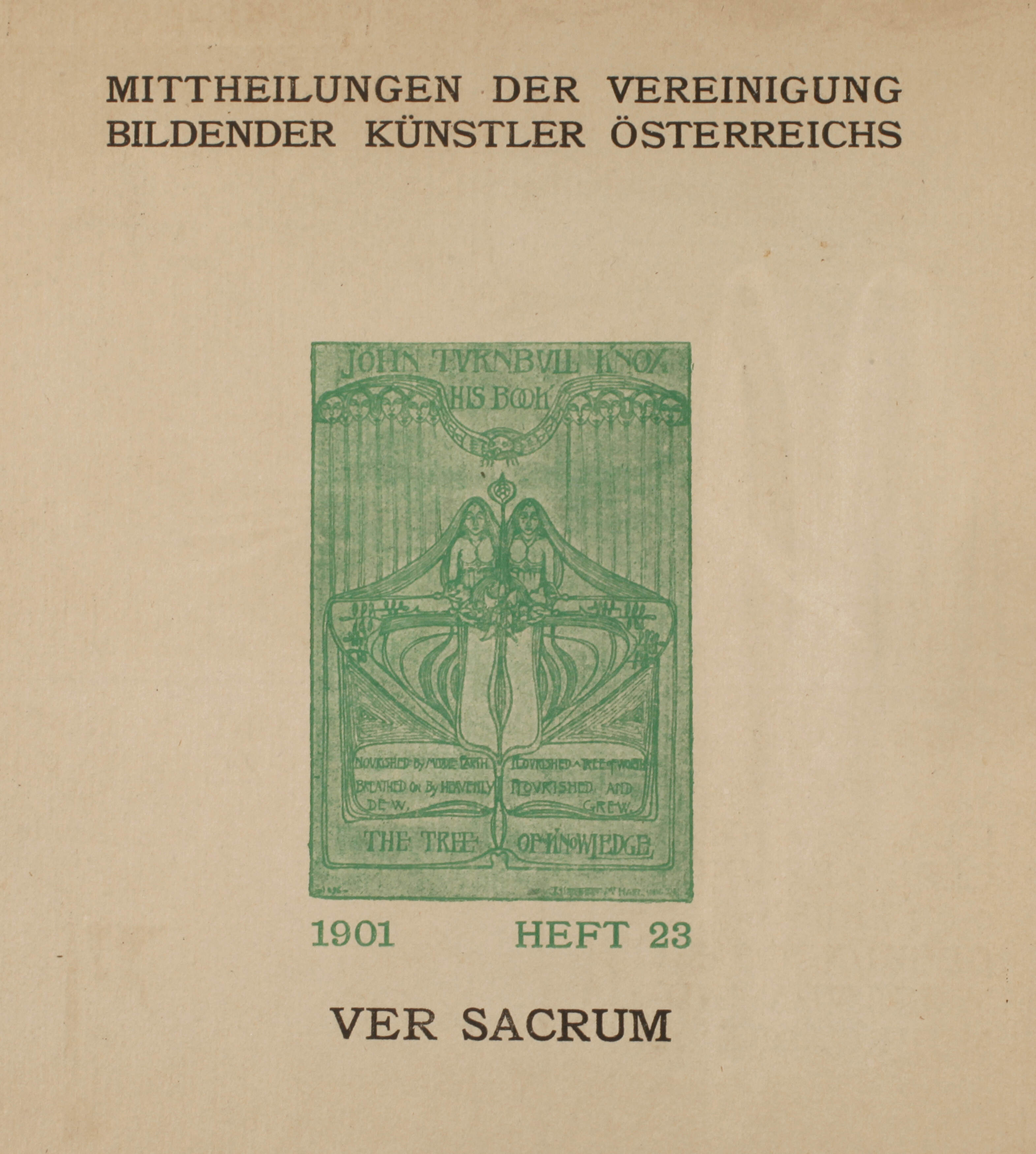 Titelblatt "Ver Sacrum"
