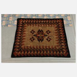 Konvolut Samtdecken Druckdekor