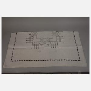 Konvolut Zierdecken Kurbelstickerei