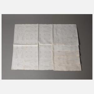 Sechs Servietten Peter Behrens attr.