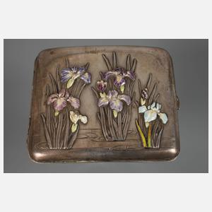 Silber Zigarettenetui Emaille