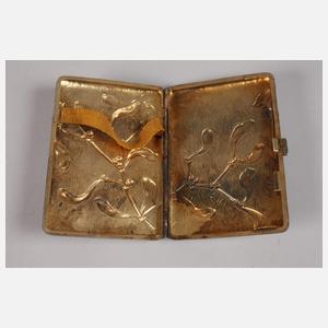 Silber Zigarettenetui mit Misteldekor