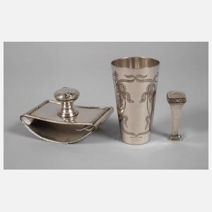 Silber Schreibtischutensilien