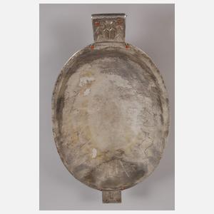 Großes jagdliches Silbertablett Art déco