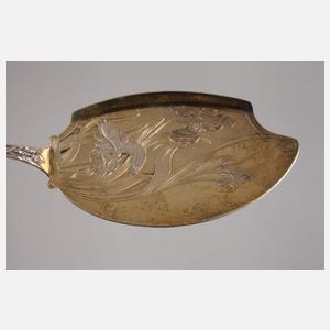 Zwei Vorlegeteile Silber Emile Puiforcat "Iris"