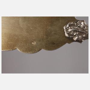 Zwei Vorlegeteile Silber Emile Puiforcat "Iris"