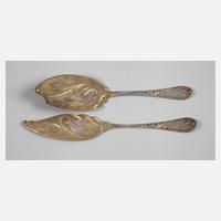 Zwei Vorlegeteile Silber Emile Puiforcat "Iris"111