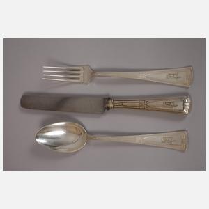 Silberbesteck für sechs Personen