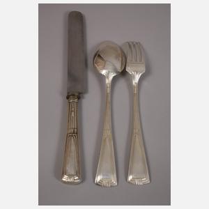 Silberbesteck für sechs Personen