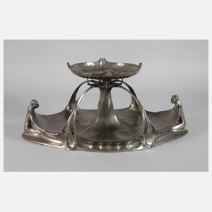 Übergroßer Tafelaufsatz Kayserzinn