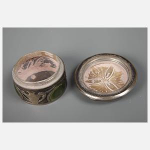 Kleine Jugendstildose mit Emaille