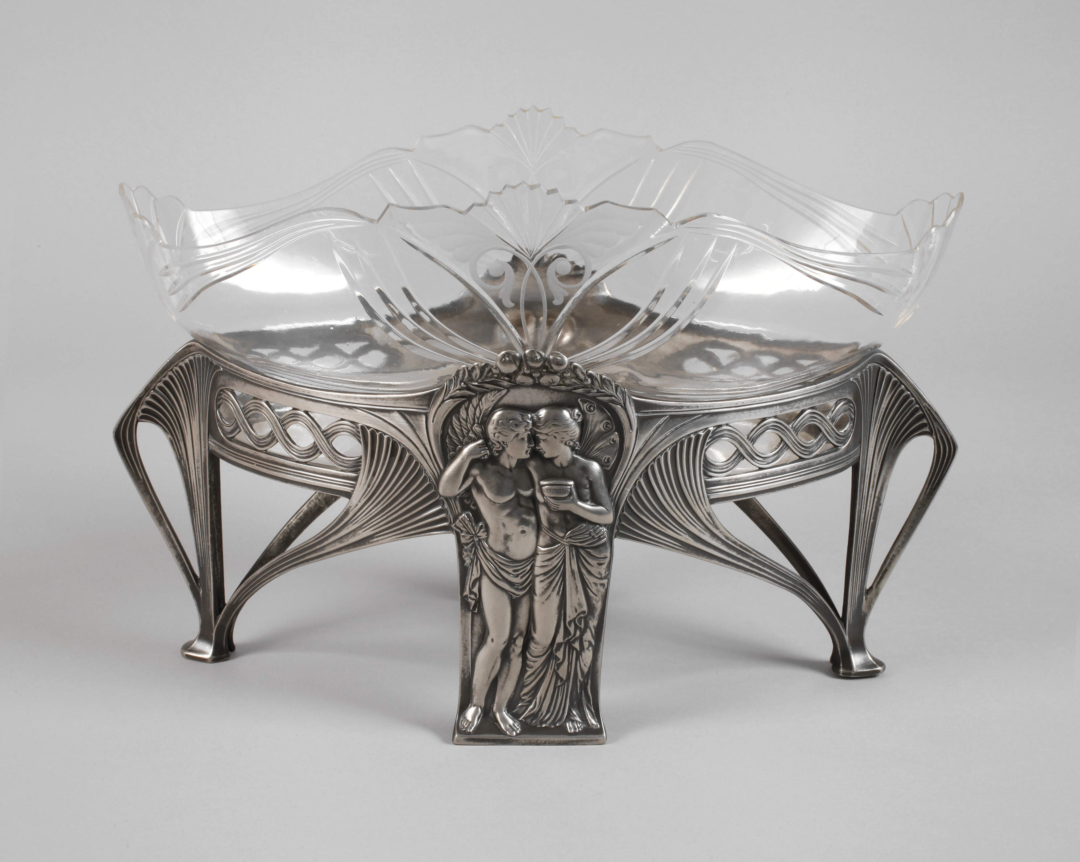 WMF Geislingen große Jardiniere mit Glaseinsatz