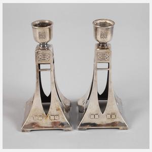 WMF Geislingen Paar kleine Tischleuchter