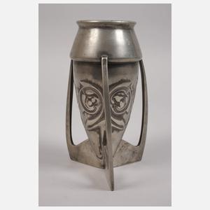 Arts & Crafts Dreihenkelvase Zinn