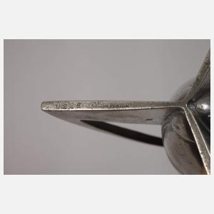 Arts & Crafts Dreihenkelvase Zinn