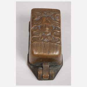 Eisenbahn Waggonaschenbecher Bronze