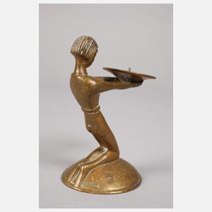 Albert Gustav Bunge figürlicher Leuchter Bronze