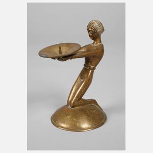 Albert Gustav Bunge figürlicher Leuchter Bronze