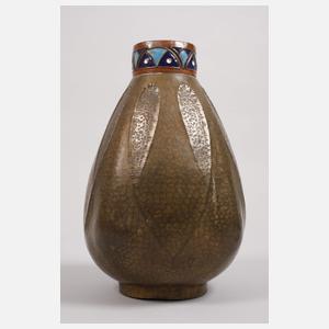 Vase mit Emailledekor