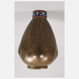 Vase mit Emailledekor