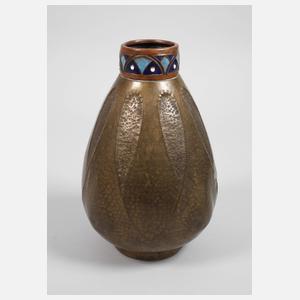 Vase mit Emailledekor