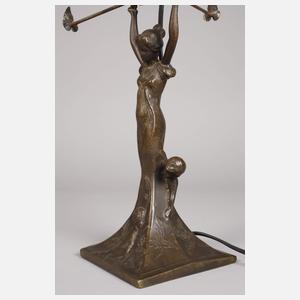 Figürlicher Lampenfuß mit Jugendstilschönheit