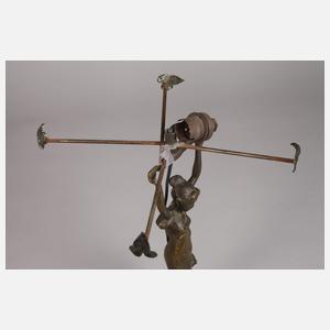 Figürlicher Lampenfuß mit Jugendstilschönheit