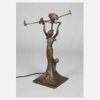 Figürlicher Lampenfuß mit Jugendstilschönheit111