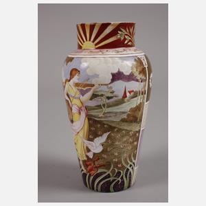 Kleine Vase mit Emaillemalerei