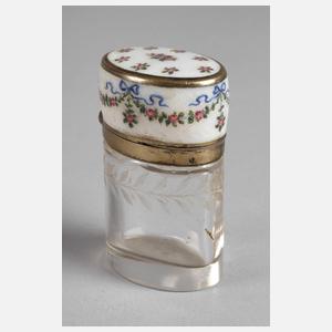 Kleiner Parfumflakon mit Silbermontierung