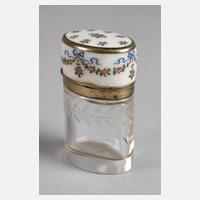 Kleiner Parfumflakon mit Silbermontierung111