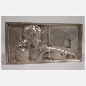 Alexandre Charpentier Dose mit Reliefs