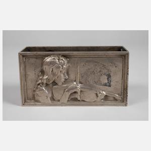 Alexandre Charpentier Dose mit Reliefs