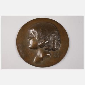 Alfred Steidle, Plakette mit Mädchenportrait