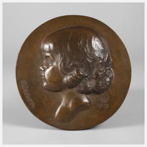 Alfred Steidle, Plakette mit Mädchenportrait