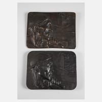 Constantin Emilé Meunier, zwei Reliefs ”Le Mineur”111