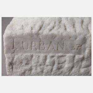 J. Urban, sitzender Damenakt Marmor