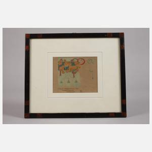 Prof. Hans Christiansen, Entwurfszeichnung