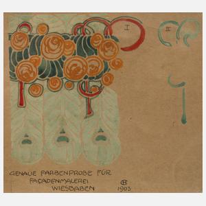 Prof. Hans Christiansen, Entwurfszeichnung