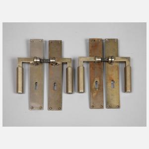 Zwei Drückergarnituren Walter Gropius