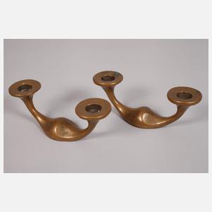 Set Tischleuchter Metallkunst Harjes