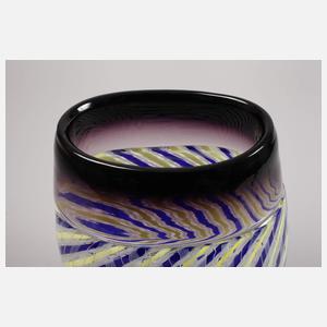 Murano große Vase mit Zanfiricostäben