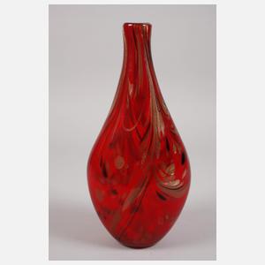 Murano Vase mit Kupferaventurin-Einschmelzungen