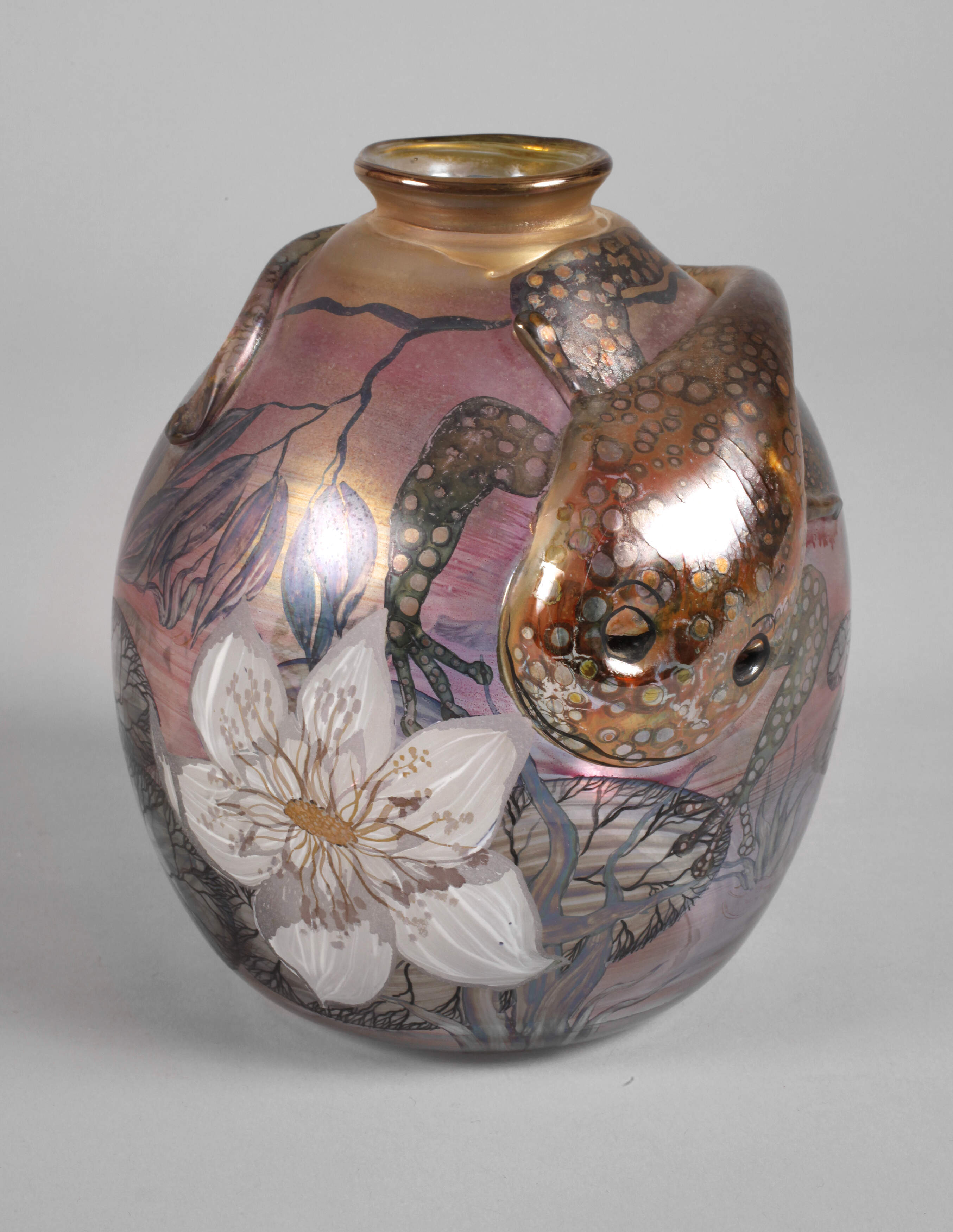 Erwin Eisch Vase mit Kaulquappe