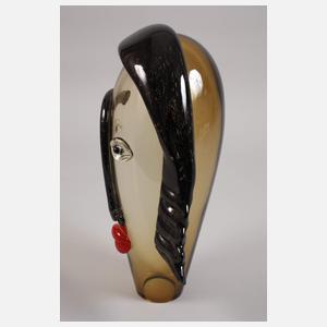Glasstudio Ozzaro Glasobjekt Frauenkopf