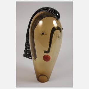 Glasstudio Ozzaro Glasobjekt Frauenkopf