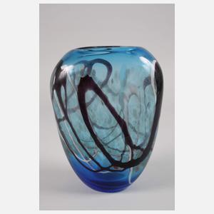 Murano Vase mit Kupferaventurin-Einschmelzungen