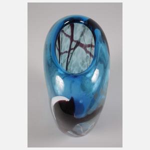 Murano Vase mit Kupferaventurin-Einschmelzungen