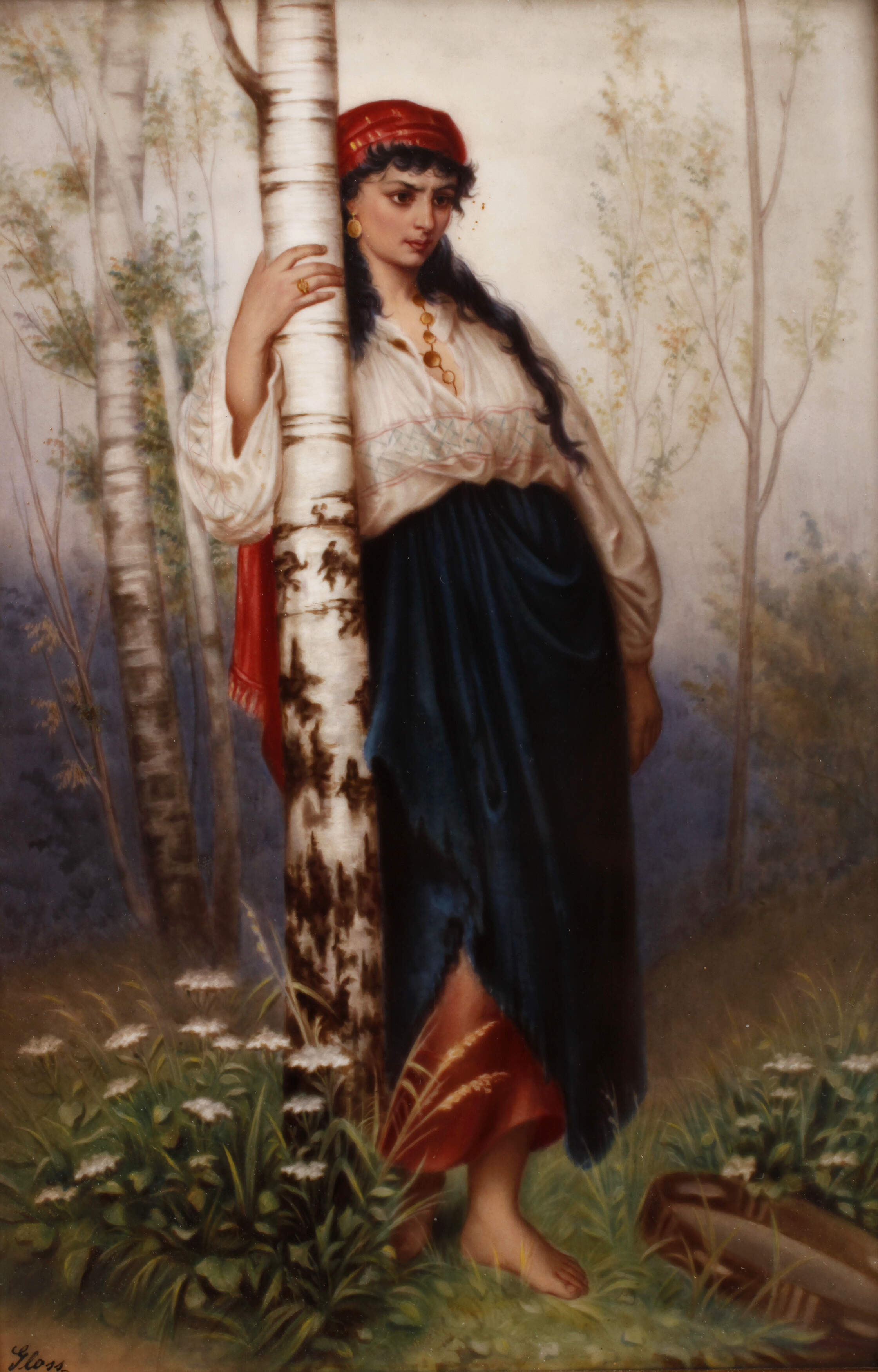 KPM Berlin Bildplatte "Zigeunermädchen"