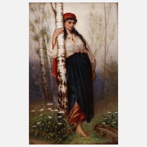 KPM Berlin Bildplatte "Zigeunermädchen"